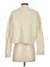 Mango Metallic Ivory Turtleneck Sweater Size S - photo 2