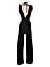 Almost Famous Solid Black Jumpsuit Size L - photo 2