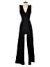 Almost Famous Solid Black Jumpsuit Size L - photo 1