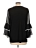 Susan Graver 100% Polyester Black 3/4 Sleeve Blouse Size L - photo 2