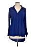 Converse One Star 100% Rayon Blue Long Sleeve Blouse Size L - photo 1