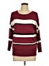 Liz Claiborne Stripes Burgundy Pullover Sweater Size L - photo 1