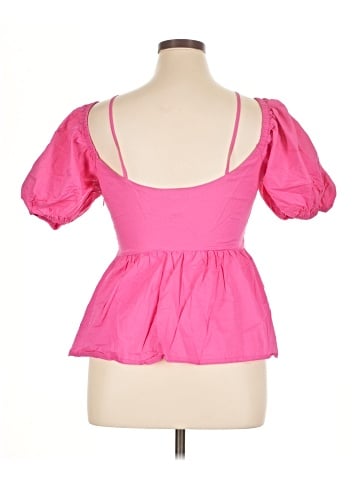 Aqua Short Sleeve Blouse (view 2)