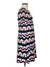 Chequer Chevron-herringbone Blue Casual Dress Size 8 - photo 4