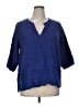 Soft Surroundings 100% Linen Blue Pullover Sweater Size 1X - photo 1