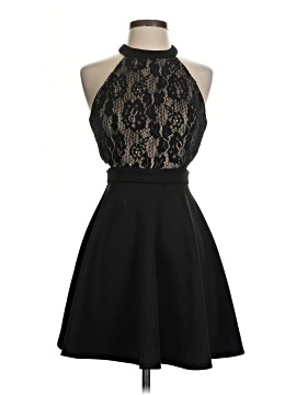 strapless open back dress Speechless Womens Low Back Sleeveless V Neck Full-Length Formal Fit + Flare Dress 5 / Navy