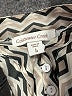 Coldwater Creek 100% Polyester Chevron-herringbone Ivory Silver Long Sleeve Blouse Size 14 - photo 7