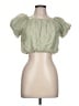 Assorted Brands Green Short Sleeve Blouse Size L (estimated) - photo 1