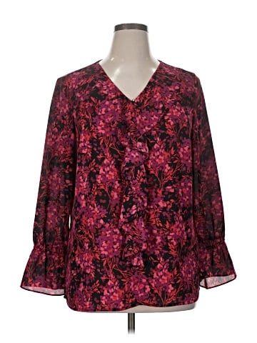 Roz & Ali 3/4 Sleeve Blouse (view 1)