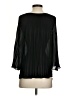 W by Worth 100% Polyester Black Long Sleeve Blouse Size XP - photo 2