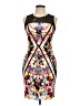 Spense Graphic Multi Color Black Cocktail Dress Size 10 (petite) - photo 1