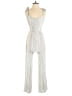 Japna 100% Viscose Stripes Silver White Jumpsuit Size XS - photo 1