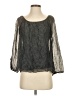 Piazza Roma Black Gray 3/4 Sleeve Blouse Size XS - photo 1