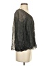 Piazza Roma Black Gray 3/4 Sleeve Blouse Size XS - photo 4