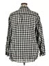 Lord & Taylor Checkered-gingham Black Long Sleeve Button-Down Shirt Size 2X - photo 2