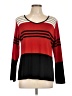 misook Color Block Red Pullover Sweater Size L - photo 1