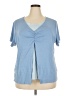 Fashion Bug Blue Short Sleeve Top Size 26 - 28 - photo 1