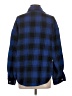Shein Plaid Blue Long Sleeve Button-Down Shirt Size S - photo 2