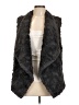 Dylan 100% Polyester Gray Faux Fur Vest Size L - photo 1
