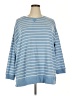 Emily Daniels Stripes Blue Pullover Sweater Size 2X - photo 1