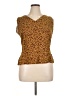 Mlle Gabrielle 100% Rayon Brown Sleeveless Top Size 16 - photo 1