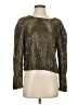 Joie 100% Polyester Metallic Gold Long Sleeve Top Size S - photo 1