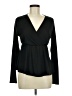 White Birch Black Long Sleeve Blouse Size M - photo 1