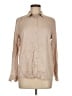 Uniqlo 100% Rayon Polka Dots Tan Long Sleeve Blouse Size M - photo 1