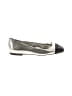 Karl Lagerfeld Paris Metallic Silver Flats Size 6 - photo 1