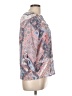 Indigo Rose Print Pink 3/4 Sleeve Blouse Size L (petite) - photo 4