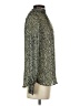H&M Animal Print Green Long Sleeve Blouse Size XS - photo 4