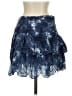 LoveShackFancy 100% Cotton Tie-dye Blue Denim Skirt Size 2 - photo 2