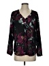 Black Rainn 100% Polyester Floral Black 3/4 Sleeve Blouse Size S - photo 1