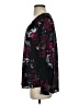 Black Rainn 100% Polyester Floral Black 3/4 Sleeve Blouse Size S - photo 5