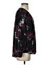Black Rainn 100% Polyester Floral Black 3/4 Sleeve Blouse Size S - photo 4