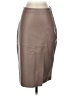 MNG 100% Polyester Tan Faux Leather Skirt Size 4 - photo 1
