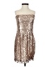 BCBGMAXAZRIA 100% Polyester Metallic Silver Cocktail Dress Size 2 - photo 1