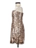 BCBGMAXAZRIA 100% Polyester Metallic Silver Cocktail Dress Size 2 - photo 5