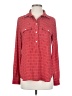 Ann Taylor LOFT 100% Polyester Hearts Red Long Sleeve Blouse Size S - photo 1