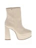 Larroudé 100% Leather Ivory Boots Size 7 - photo 1