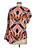 Zara 100% Polyester Orange Short Sleeve Blouse Size S - photo 2