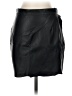 Express 100% Polyester Black Faux Leather Skirt Size 4 - photo 1