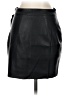Express 100% Polyester Black Faux Leather Skirt Size 4 - photo 2