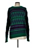 Assorted Brands 100% Acrylic Chevron-herringbone Green Pullover Sweater Size L - photo 1