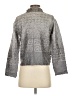 Pleats Collection 100% Polyester Metallic Gray 3/4 Sleeve Blouse Size S - photo 2