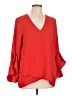Vince Camuto 100% Polyester Red 3/4 Sleeve Blouse Size L - photo 1