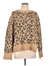 Abercrombie & Fitch Animal Print Tan Pullover Sweater Size L - photo 1