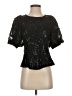 Gracia Black Short Sleeve Blouse Size S - photo 1