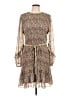 Boden 100% Polyester Print Tan Casual Dress Size 12 - photo 1