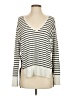 Central Park West Stripes Silver Pullover Sweater Size XS - photo 1